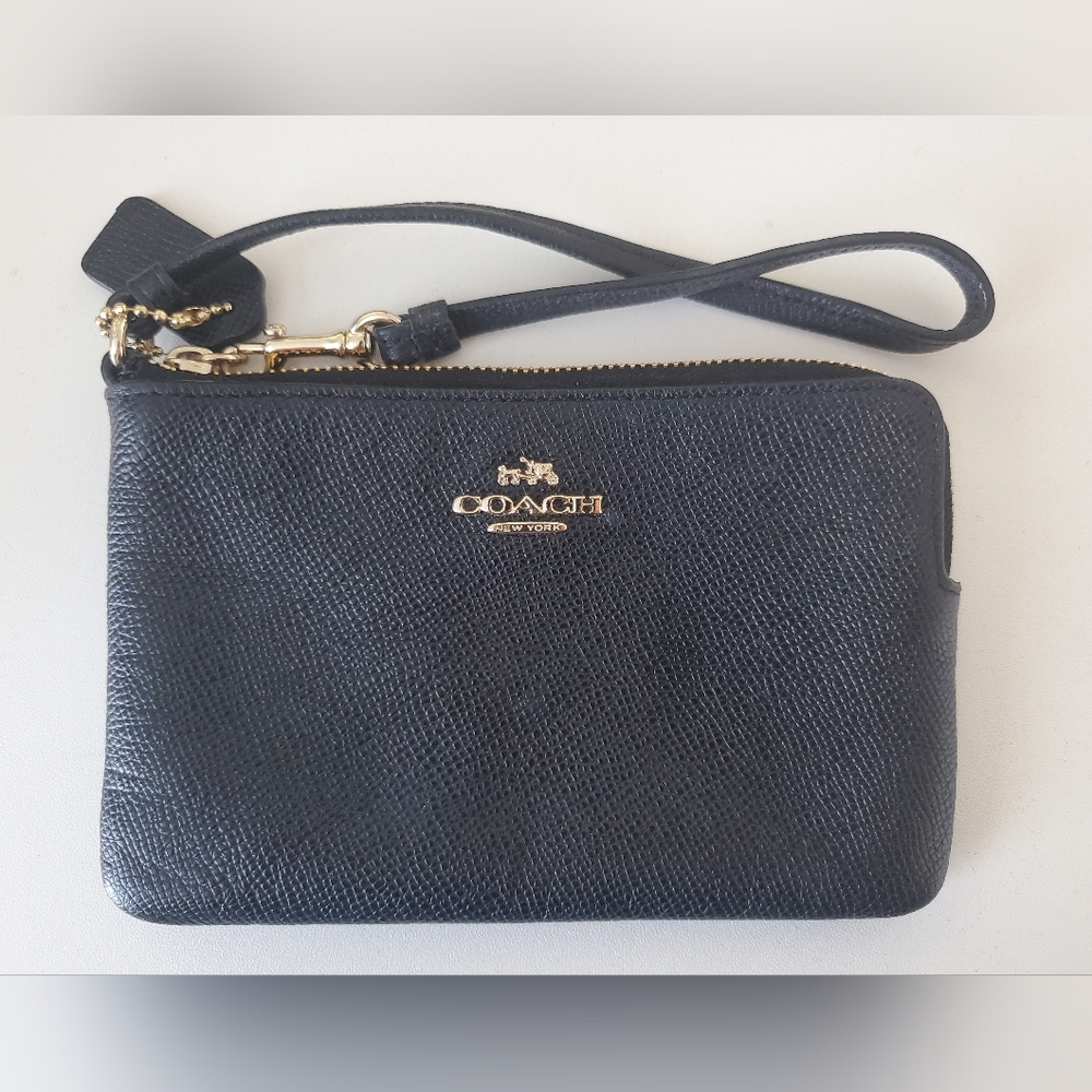 Coach Wristlet - Black Leather